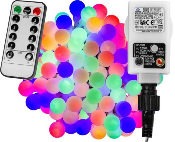 VOLTRONIC Párty osvětlení 5 m, 50 LED, barevné, ovladač